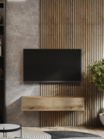 Тумба подвесная с перегородкой _Дуб