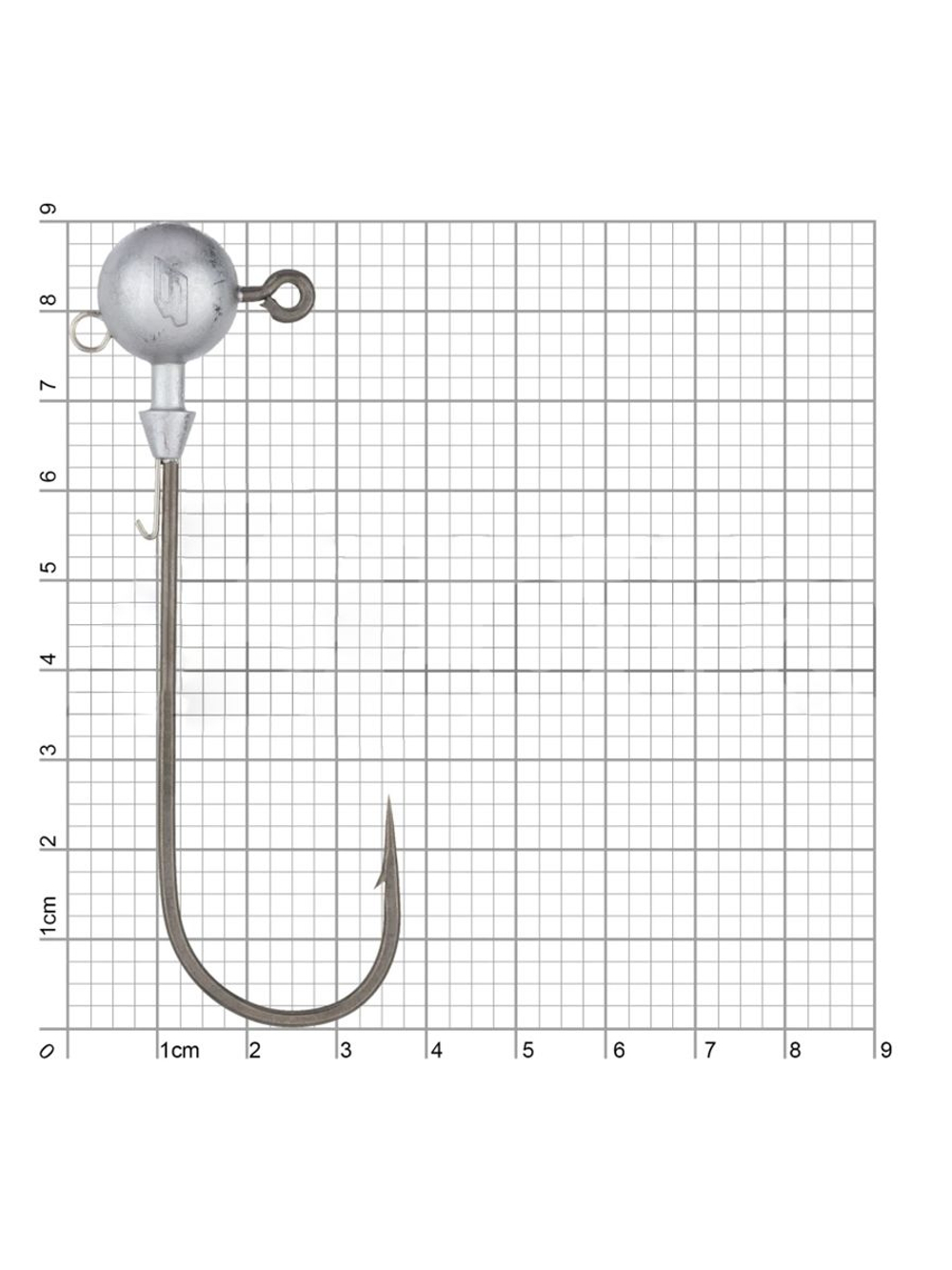 Джиг-головка для рыбалки BKK Round Elite-Stinger Eye Bait Keeper, размер крючка 12/0, вес 25г, 2 шт.