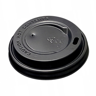 Крышка ЧЕРНАЯ с ОТКРЫТЫМ ПИТЕЙНИКОМ 80 мм для стакана 250 мл по 100 шт/уп	(1000 шт/кор)