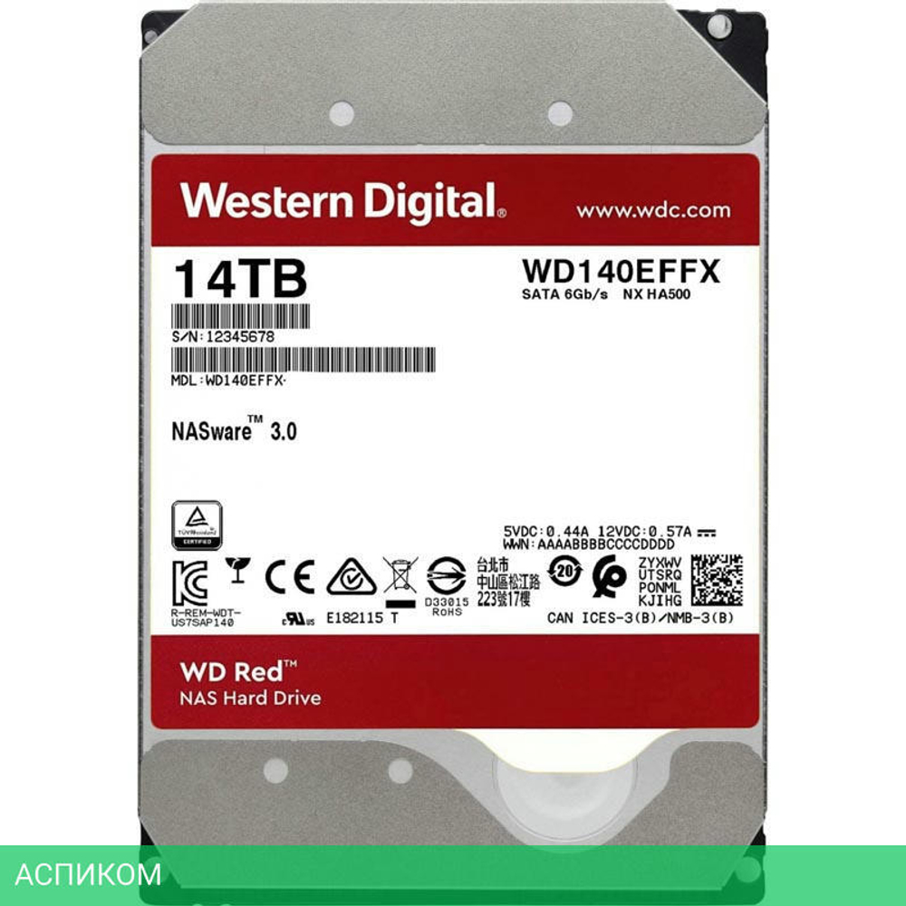 Жесткий диск WD Red 14TB (WD140EFFX)