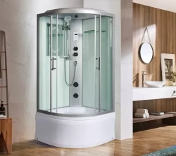 Душевая кабина WeltWasser (ВельтВассер) Halle 1004, с высоким поддоном, с электрикой и ГМ, 100x100x217