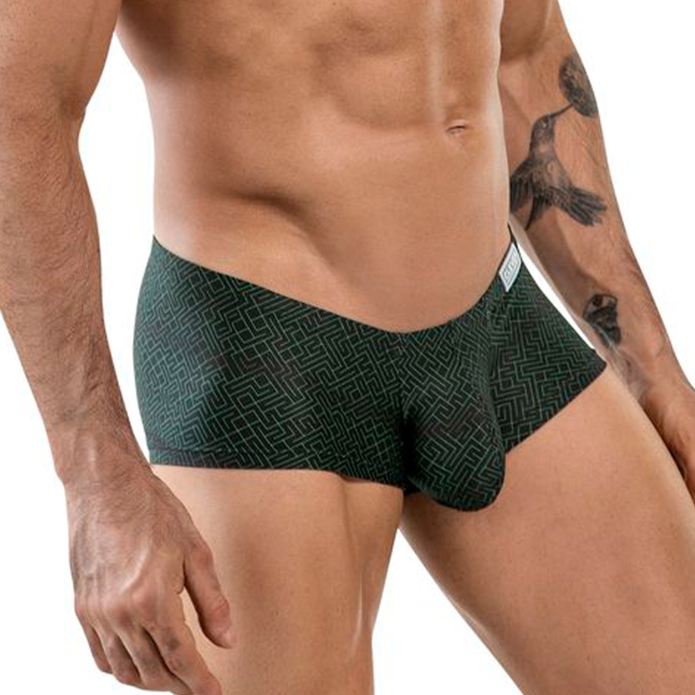 Мужские трусы хипсы черные с принтом Clever Moda LABERIN LATIN BOXER 185211