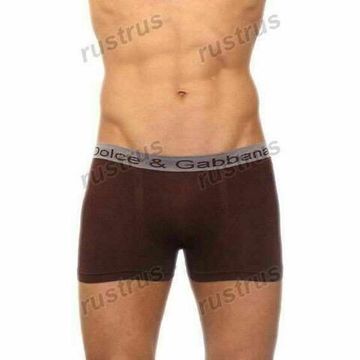 Мужские трусы боксеры коричневые бесшовные Dolce&Gabbana