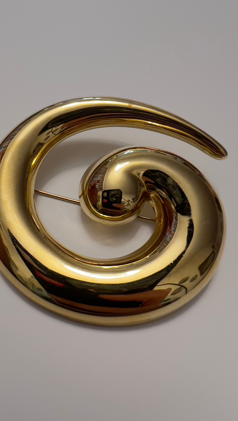 Крупная брошь спираль MONET