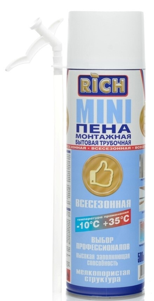 Пена MiNI трубочная 500мл RiCH (12/1шт)
