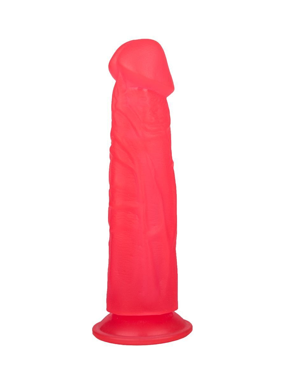 Розовый фаллоимитатор с подошвой-присоской - 18,5 см. (Цвет: розовый)