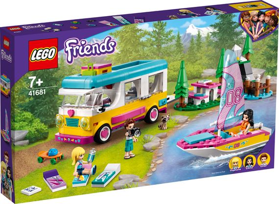 Lego Friends Forest Camper Van and Sailboat