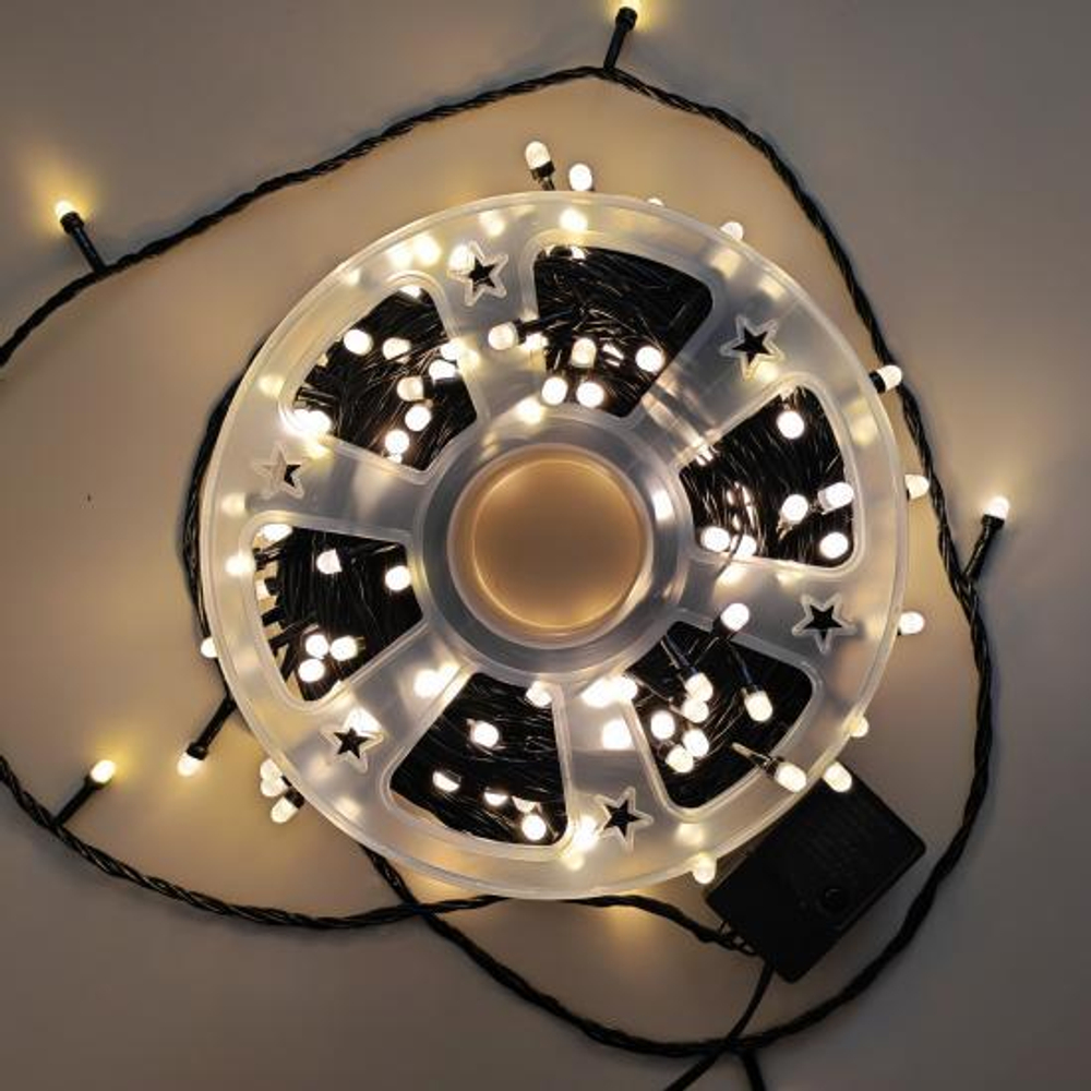 Гирлянда уличная 50метров 240LED на бобине, теплый свет