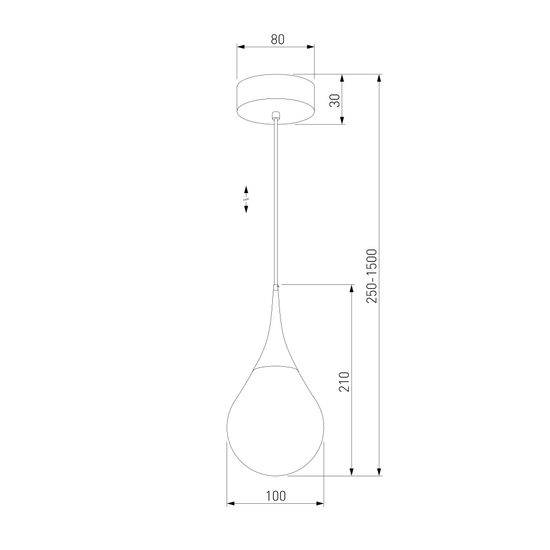 50256/1 LED/ подвесной светильник/ золото