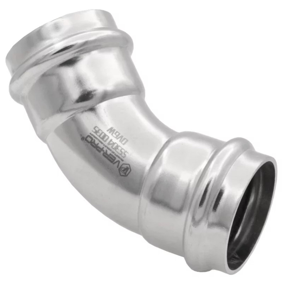 Уголок VIEIR 45 град. вн/вн нерж. сталь 18×18 VER-PRO (60/5)