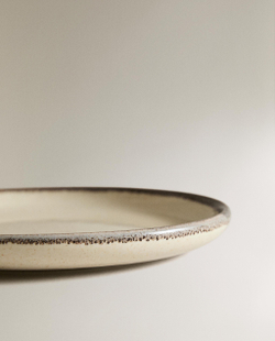 Zara Home тарелка пирожковая из каменной керамики, цвет бежевый, 16.2 см