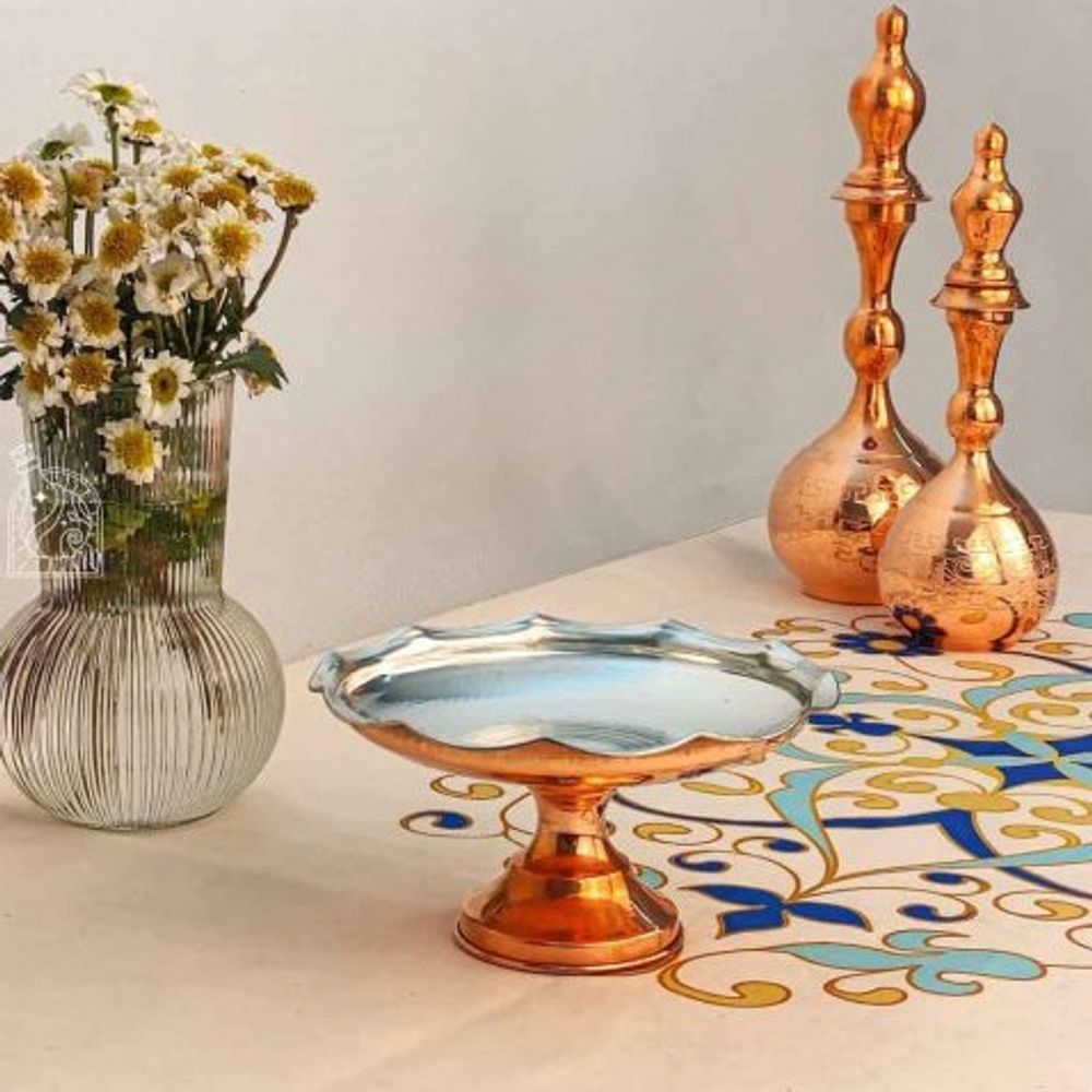 Медная ваза-фруктовница ручной рабоыт Exirmes 30220334 Иран