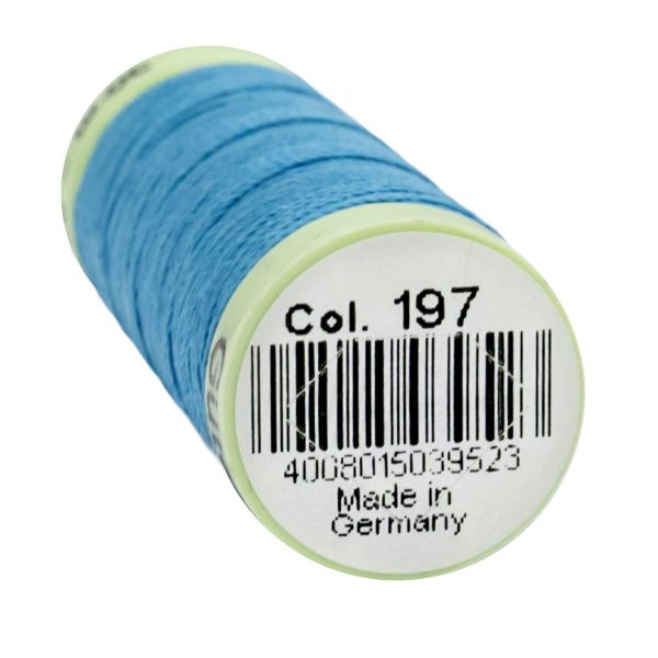 Нитки отделочные Gutermann Top Stitch 30 (30 метров), 5 кат. | 197 лазурно-голубой