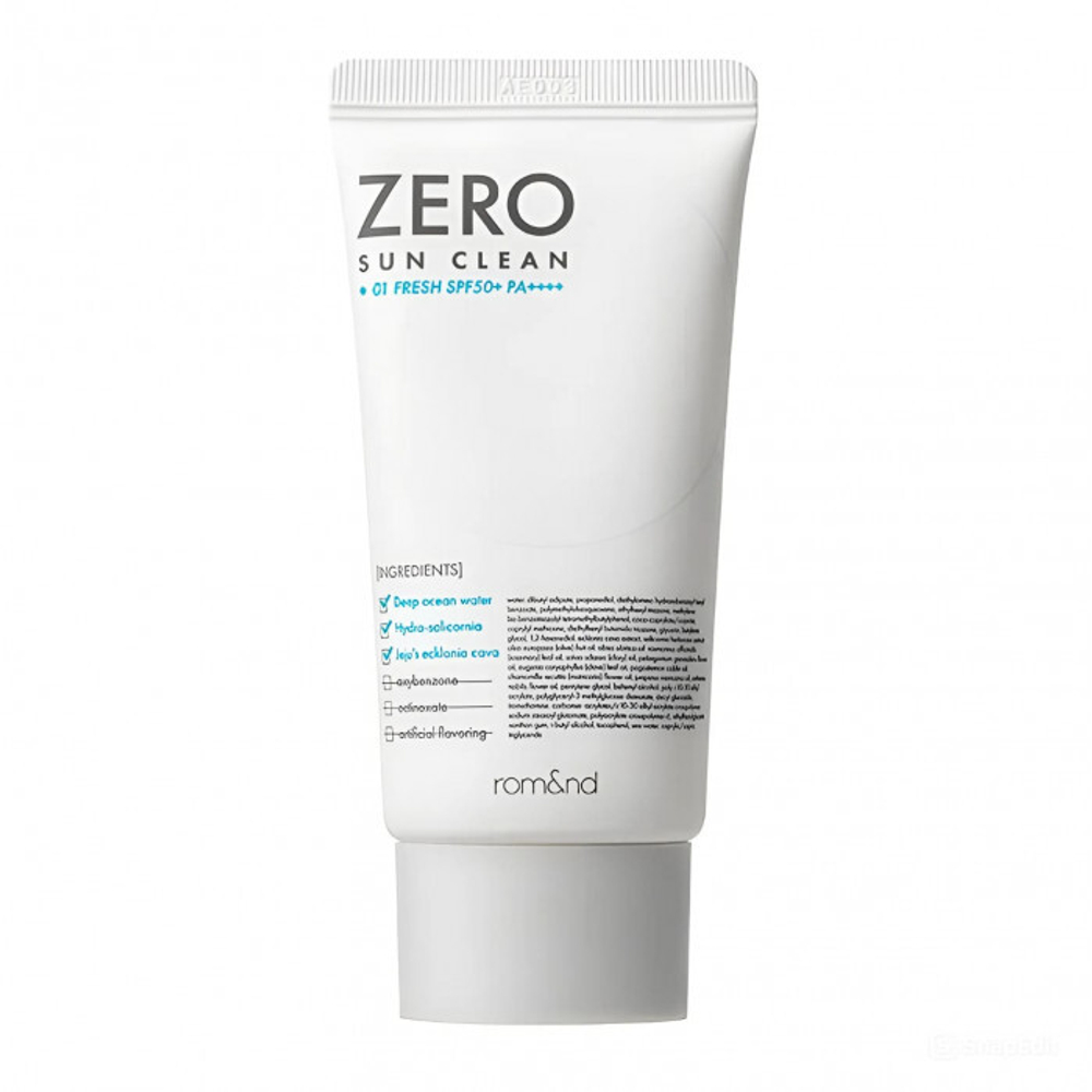 Rom&Nd Zero Sun Clean 01.Fresh SPF50+ PA++++ лёгкий освежающий солнцезащитный крем