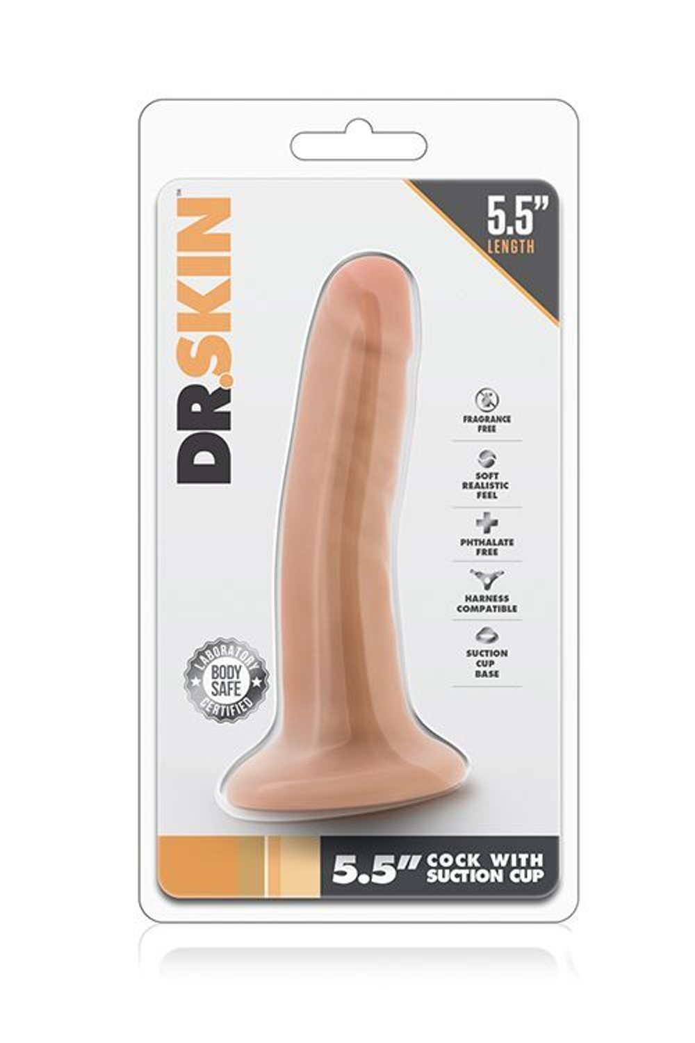 Телесный фаллоимитатор на присоске 5.5 Inch Cock With Suction Cup - 14 см. (Цвет: телесный)