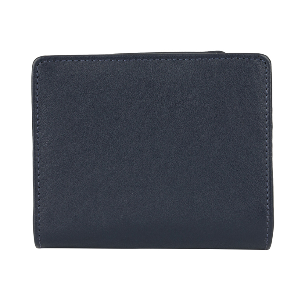 Женский кожаный компактный кошелёк 11х9,5х2см CROSS Monaco Navy AC898083_1-5