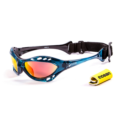 Спортивные очки OCEAN Cumbuco Transparent Blue / Revo Orange Polarized lenses