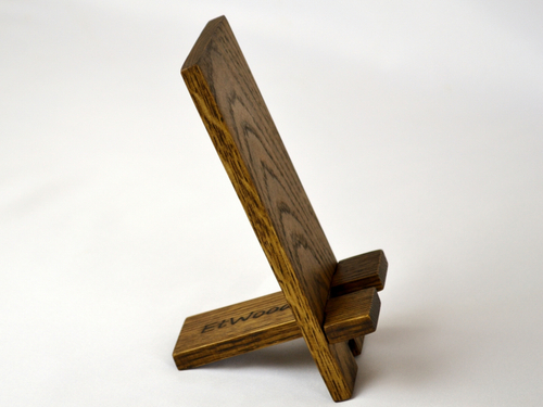 Подставка для смартфона массив дуба, расцветка эбен, арт. П2