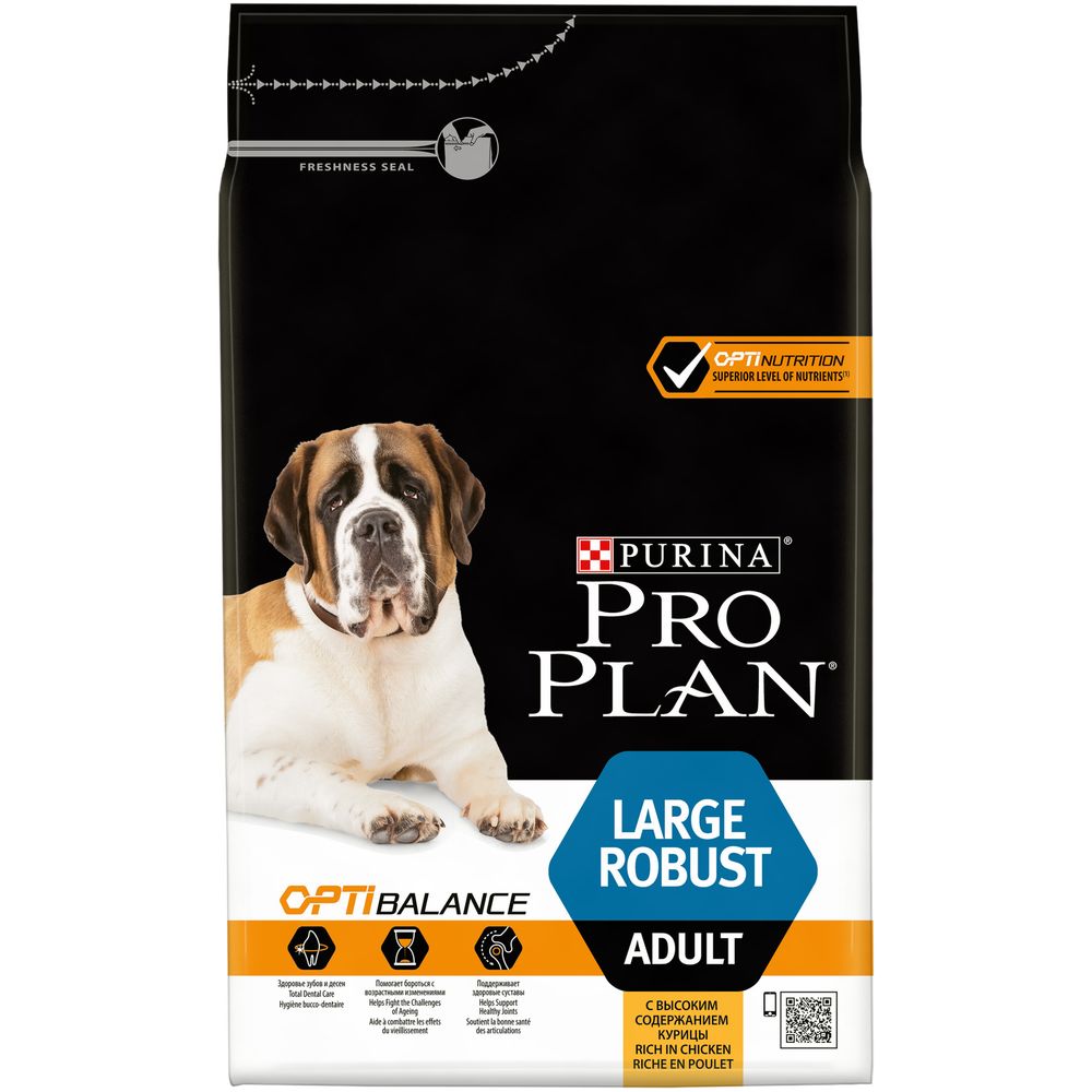 Сухой корм для собак Pro Plan Opti Balance для крупных пород с мощным телосложением  с курицей 3 кг