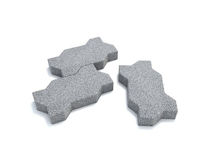 Брусчатка "Волна" 26х13х2 см Серая