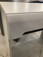 Стол макияжный Стокгольм белый/белый глянец