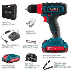 Шуруповерт ALTECO дрель аккумуляторная CD 21-35