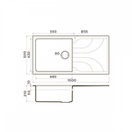Кухонная мойка Omoikiri Yasugata 100-GR