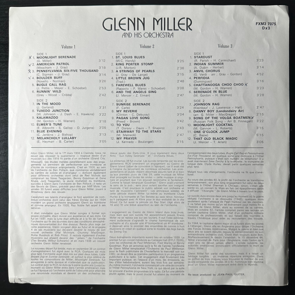Glenn Miller And His Orchestra ‎– Glenn Miller And His Orchestra 3LP (Франция)