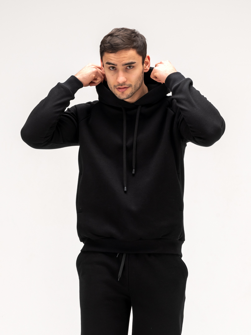 Костюм мужской спортивный теплый. Черный