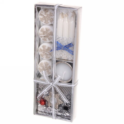 Набор свечей новогодних «Волшебный вечер» 25*9*3 см, шампань