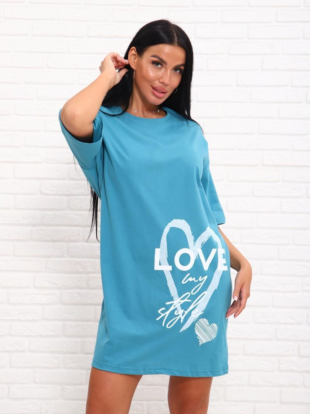 Сьюзан - туника светлая петроль Iv-capriz