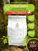 Сухой корм SHAMAN "Дух дикой природы" Утка с яблоками 5 кг; крупная гранула; для взрослых собак; Класс Холистик
