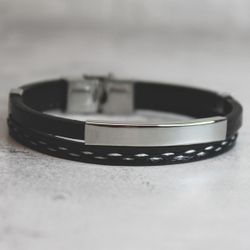 Браслет двойной с гравировкой на заказ