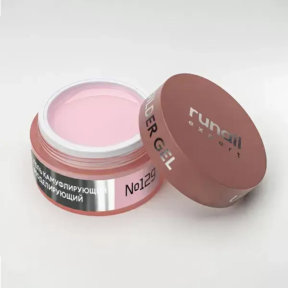 Runail Expert Гель моделирующий UV BUILDER GEL №129 розовый, 50г банка