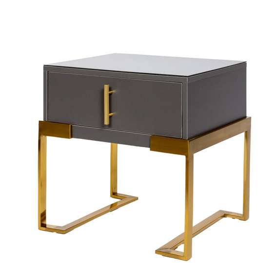 Тумба прикроватная серая