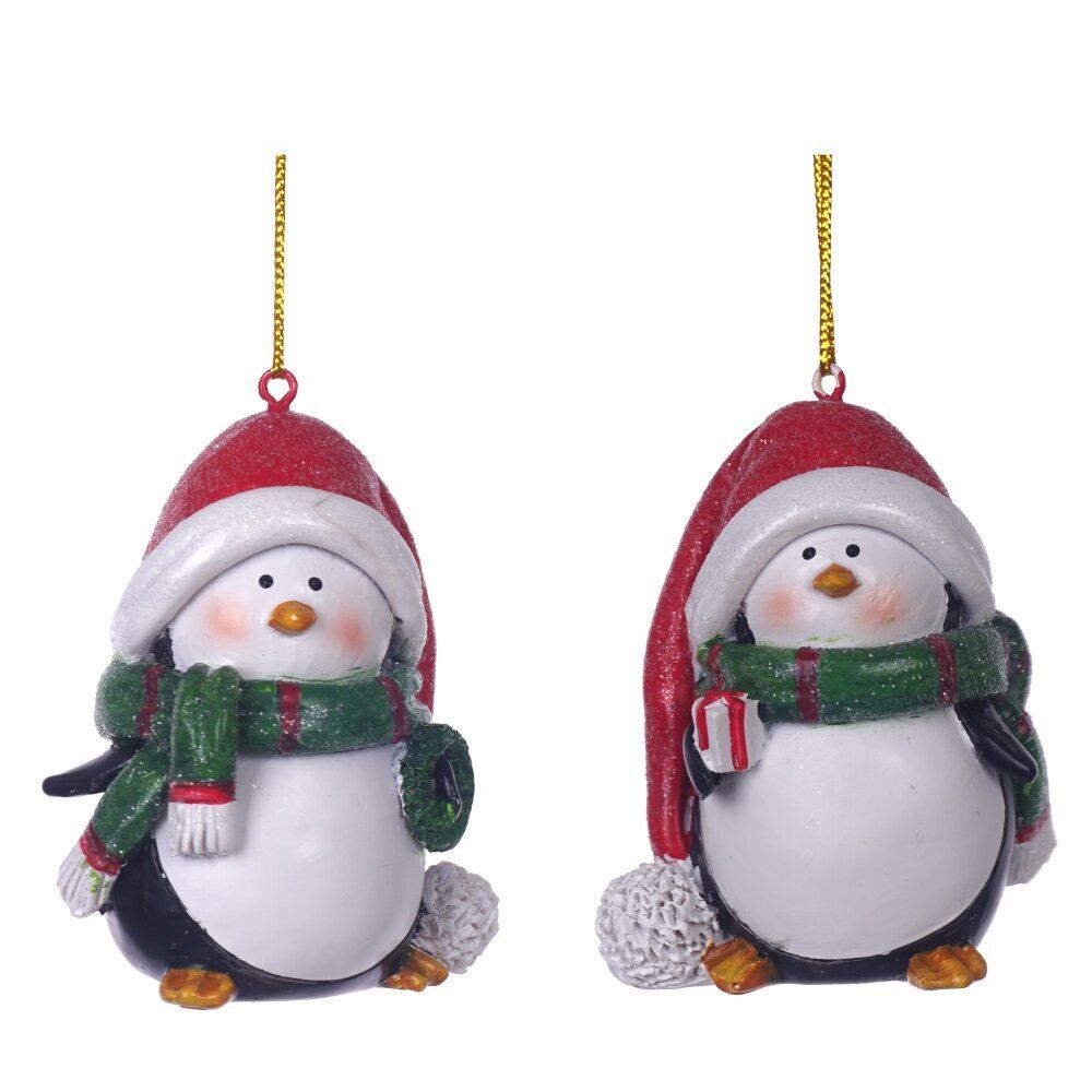 GAEM Фигурка декоративная подвесная "Пингвин", L5 W5 H6,5 см, 2в.