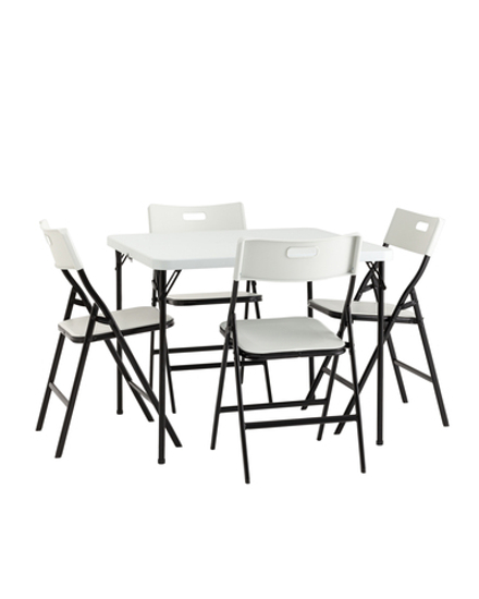 Комплект раскладного стола и стульев Кейт белый