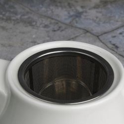 Чайник 450 мл d 10,1 см h11 см с фильтром белый фарфор P.L. Proff Cuisine [1]