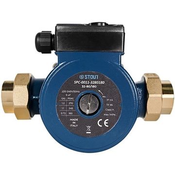 Циркуляционный насос Stout 32-80/180 с латунными гайками (SPC-0011-3280180)