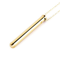 Золотистый вибростимулятор-кулон 9,5см на цепочке Le Wand Vibrating Necklace Gold LW-047-GD