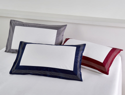 Наволочка декорированная 50х75 Sharmes Merrow Stitch графитовая