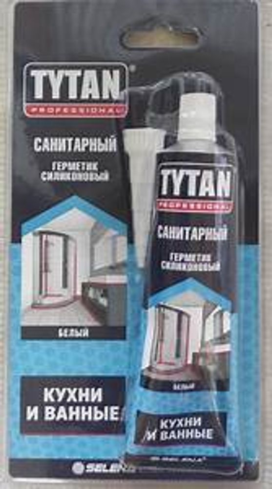 Герметик силиконовый санитарный 85мл белый Tytan (Титан) Professiona
