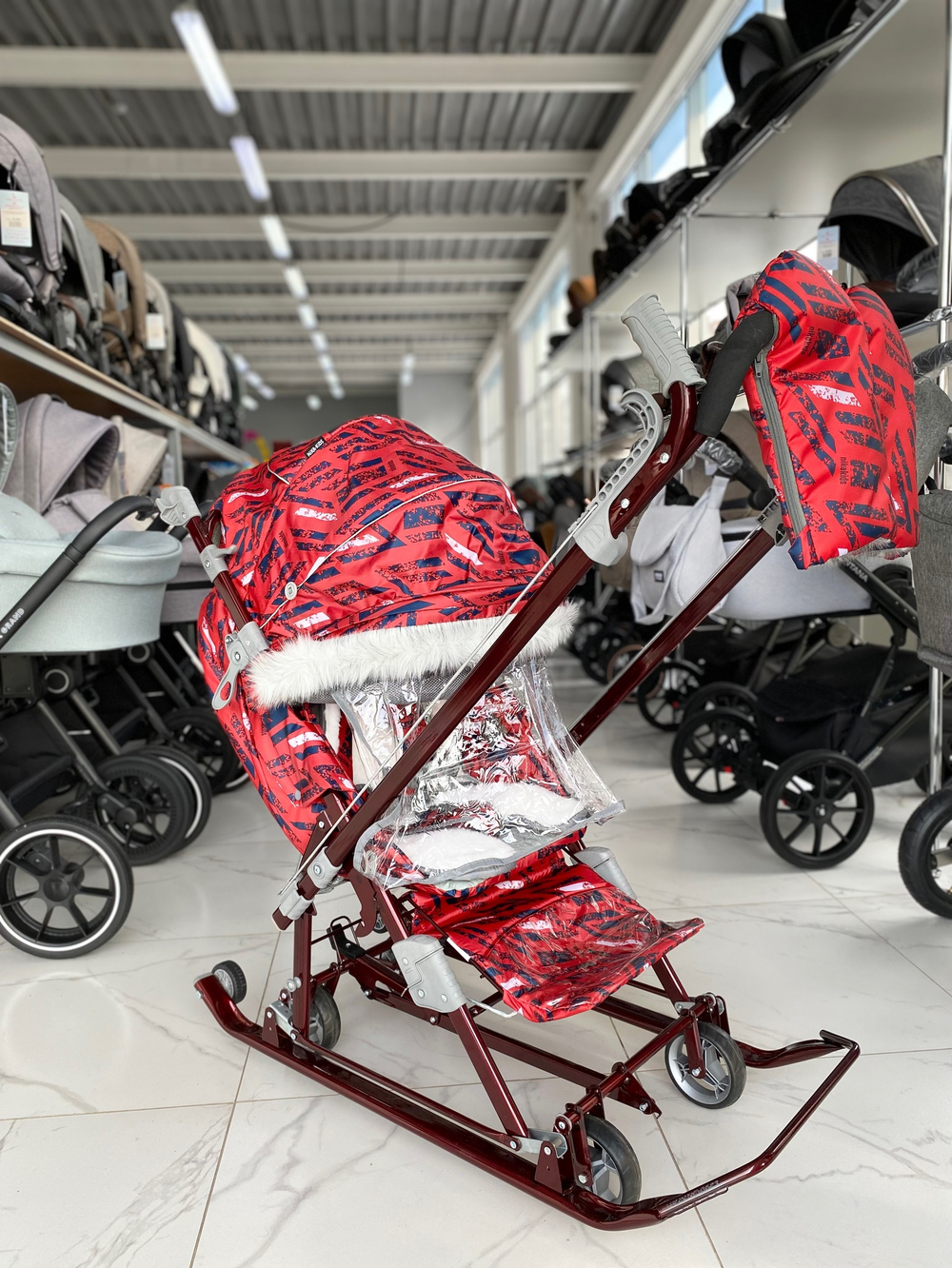 Коляска комбинированная «Ника Детям 7-8SK» красный (арт. НД7-8SК/3)