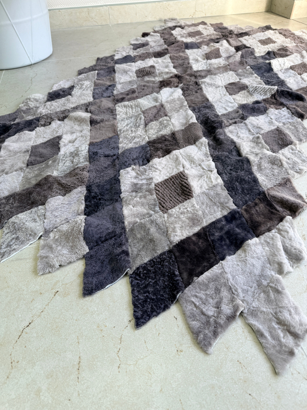 Покрывало меховое ковер из шкуры овчины