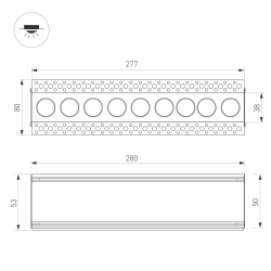 Светильник MS-ORIENT-BUILT-TRIMLESS-TC-S38x277-20W Day4000 (WH-BK, 30 deg, 230V) (Arlight, IP20 Металл, 5 лет) 032226