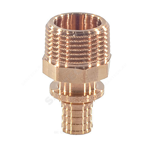 Муфта для PE-X труб аксиальная бронза Дн 16х3/4" НР RAUTITAN RX+ Rehau 14563121001 (13660501001)