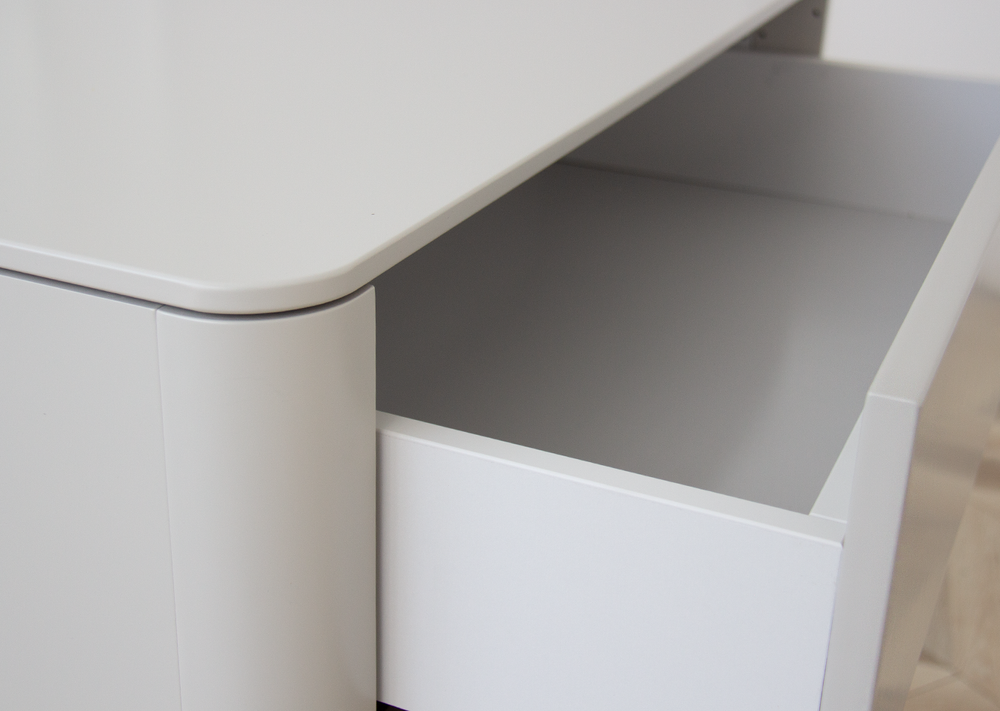 Тумба прикроватная Tammi 2 ящика ширина 50 см (серо-бежевый)