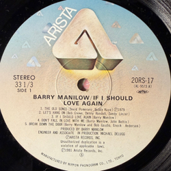 Виниловая пластинка Barry Manilow ‎– If I Should Love Again LP