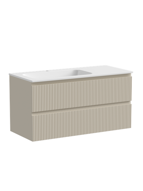 Тумба с раковиной Sancos Snob T 100 см SNT100LCE левая, beige soft