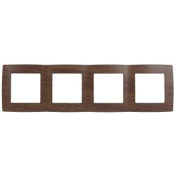 12-5004-10 ЭРА Рамка на 4 поста, Эра12, венге | Розетки и выключатели